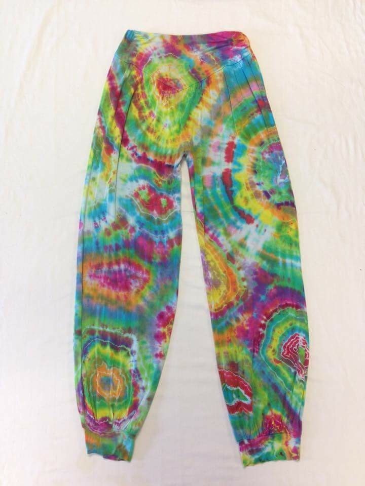 Funky Tie Dye Harem Pants One size fits all L033