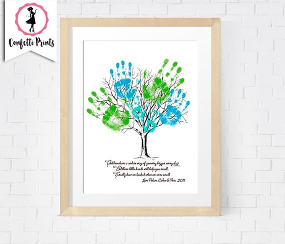 Mother's Day Gift | Father's Day Gift | CHILD'S HANDPRINT TREE - Printable Poster | Diy Mothers Day Gift | Diy Fathers Day Gift | Il_570xn