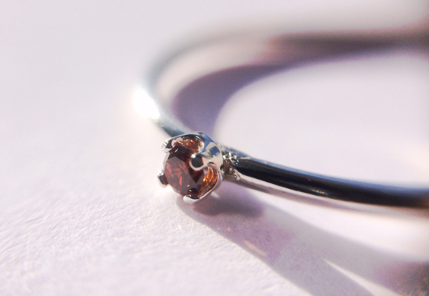 Red Diamond Ring Genuine Diamond Ring Red Diamond Slim