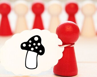 Rubber stamp - amanita muscaria - approx. 20 mm ø