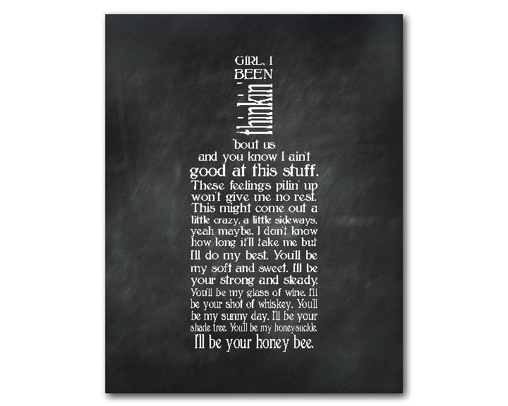 Kitchen Wall Art Honey Bee Lyrics I'll be your shot of
