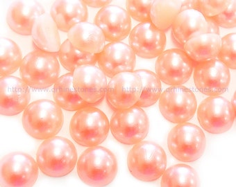 flat pink pearl light pearls assorted sizes