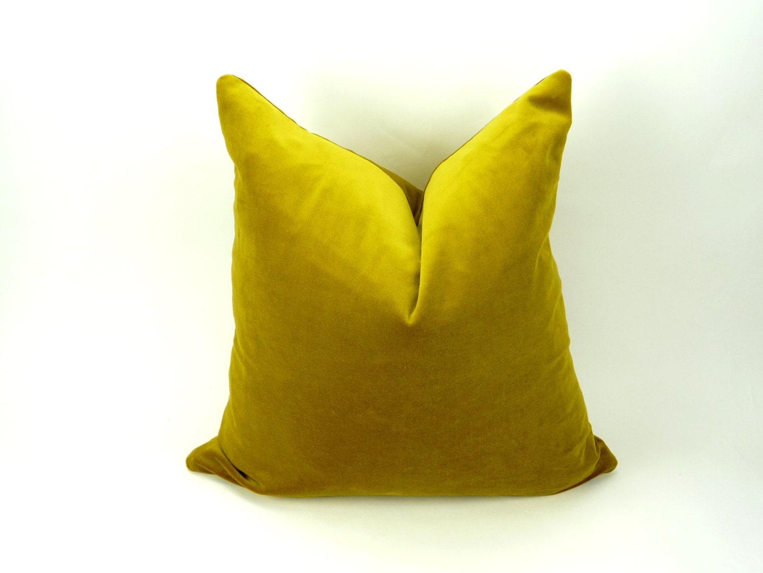 mustard pillow cover // mustard velvet cushion case // mustard