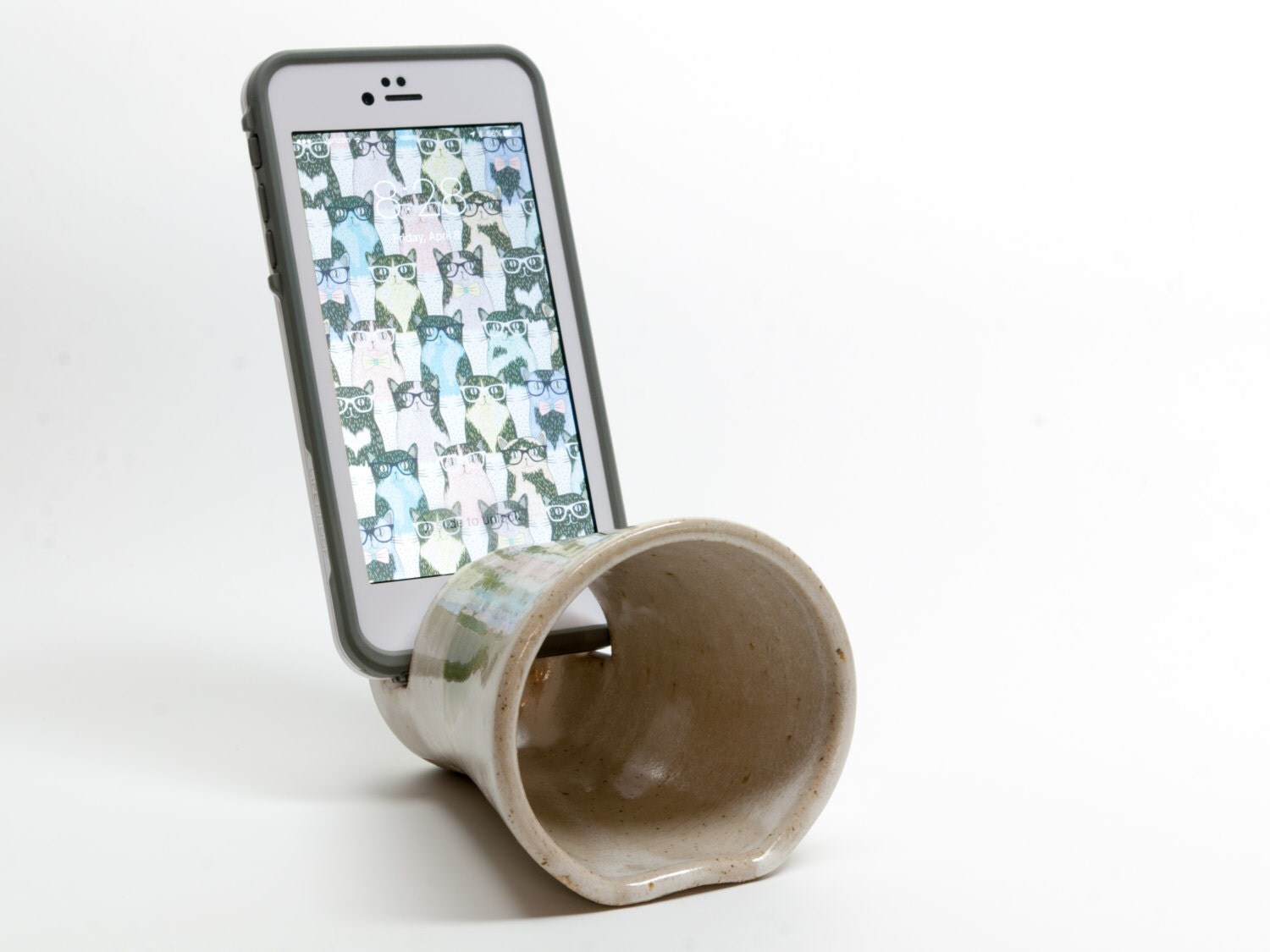 0046 Cell Phone Sound Amplifier by DelaneyClayArt on Etsy