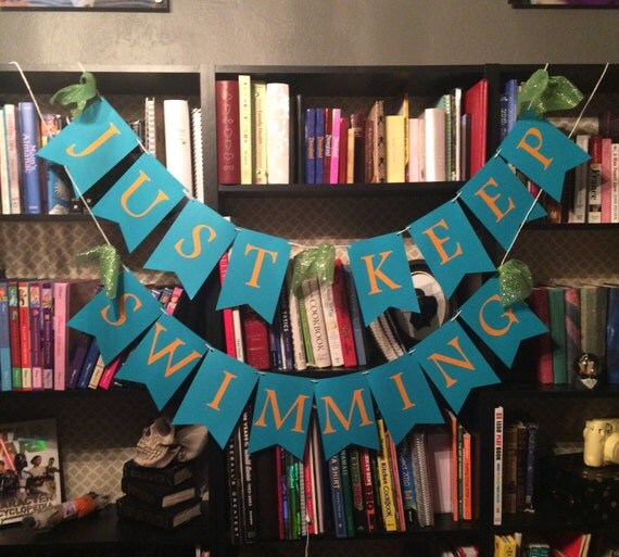 Items similar to Just Keep Swimming Banner on Etsy