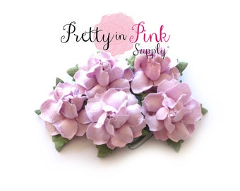 1" PREMIUM Pink Lilac Paper Flowers, Wire Paper Flowers, Floral Crown Flowers, 3cm Flowers, Headband Flowers, Headband Supply, DIY Supply