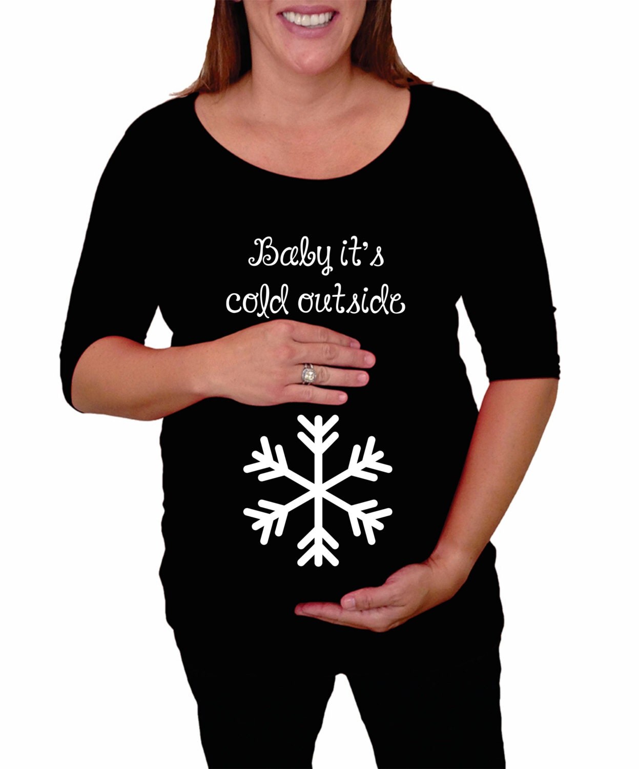 Christmas or Winter Maternity shirt Baby it's cold