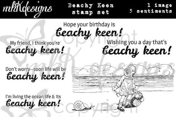 Beachy Keen Digital Stamp Set