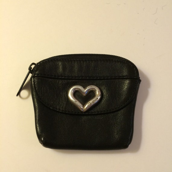 Coin Purse Brighton Small Black Leather Coin Purse with