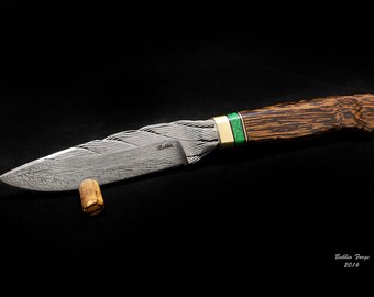 SALE Cable Damascus Knife With Full Wire Spine