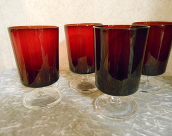 1940s Ruby Red Glass 