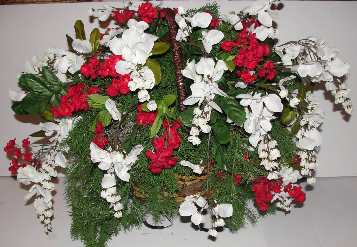valentines day christmas etc basket white wisteria red mini valentines day christmas etc basket white wisteria red mini