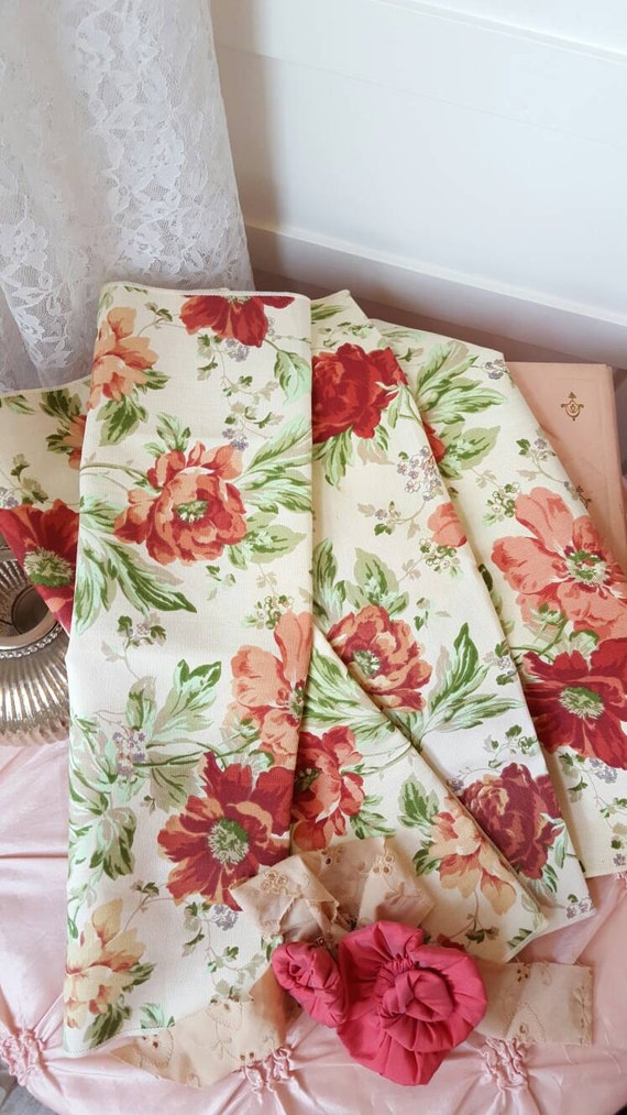 Vintage Rose Cloth Napkins Cabbage Rose by ForevermoreJewels