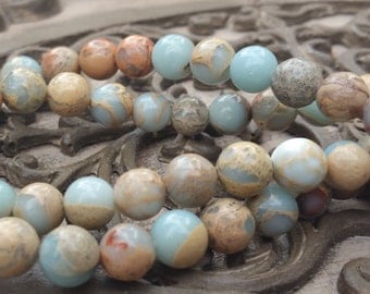 8mm African Opal Jasper Round Beads, full strand 50 pcs