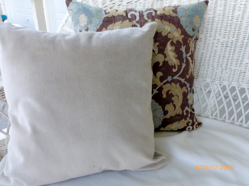 Taupe Velvet pillow cover Decorative Pillow Covers velvet