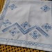 Vintage Folk Table Runner Blue Floral Embroidery sewing project embroidery #sophieladydeparis