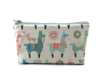 Llama Love Makeup Bag, Tampon Case,, Zipper Pouch, Toiletry Bag, Zippered Cosmetic Bag, Coin Purse, Gadget Bag, Zippered Bag, Glam Bag