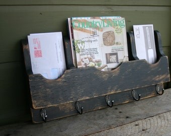 Mail organizer-Mail holder-Letter holder-Mail and Key holder-Hanging Magazine rack-Magazine storage-Magazine holder-Magazine/Double Letter