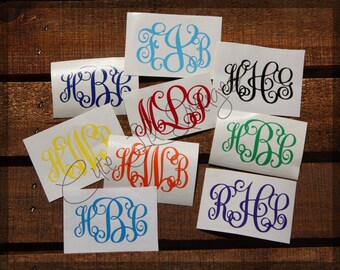 Monogram Decal; Monogram Vinyl Decal; Monogram Car Decal; Monogram Mug Decal