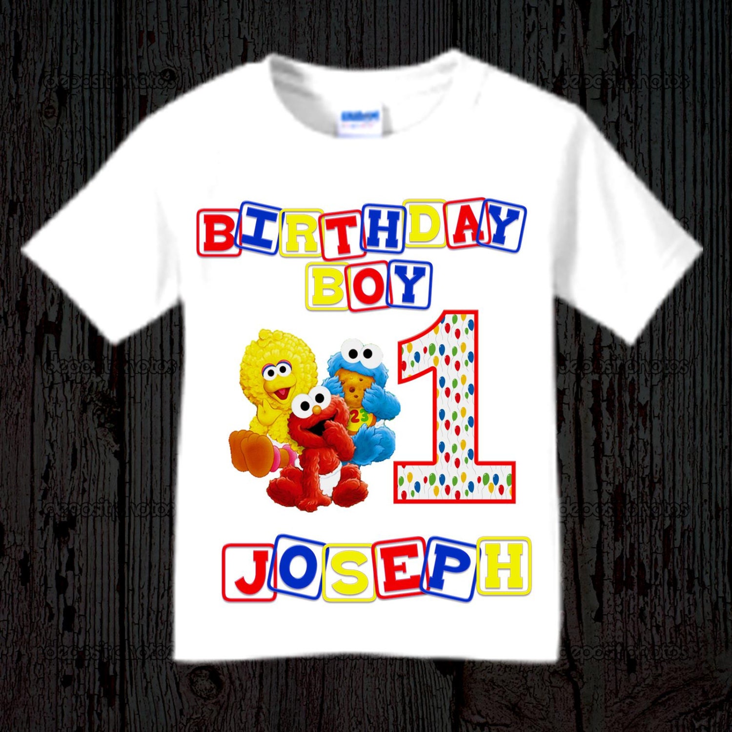 Sesame Street First Birthday Shirt