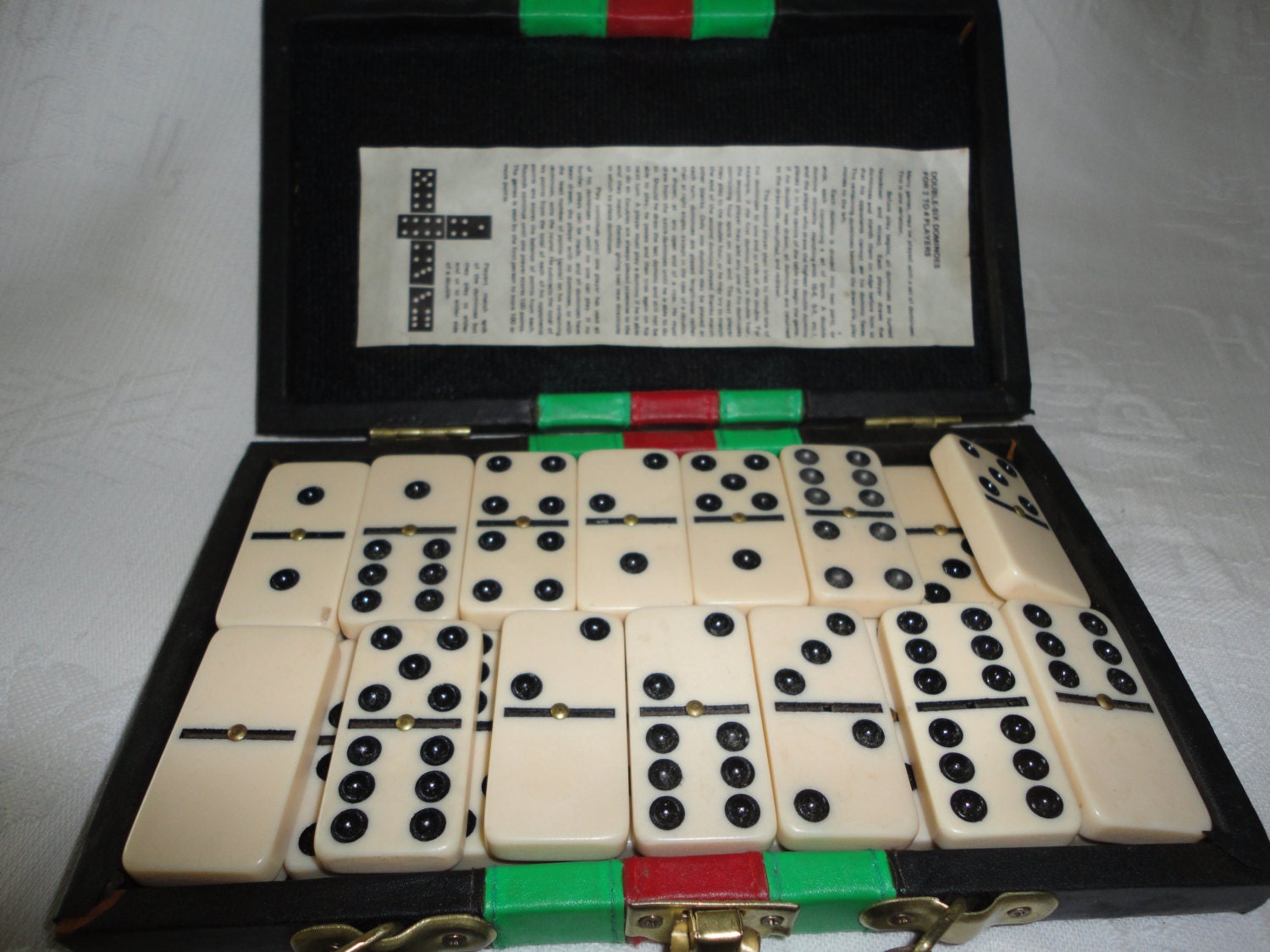 Domino Travel Set Carrying Case Domino Game Set with