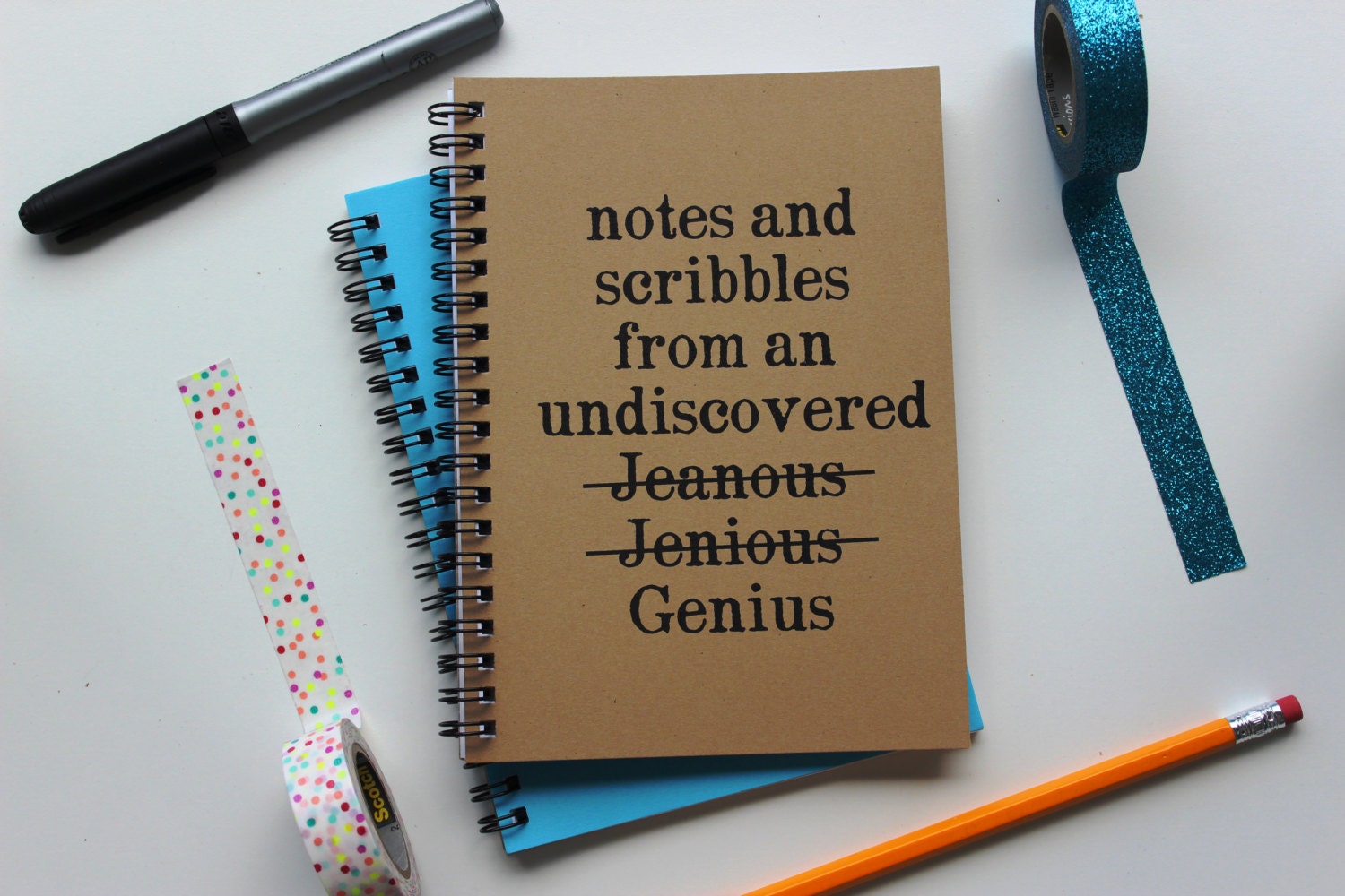 Notes and scribbles from an undiscovered Genius 5 x 7 journal