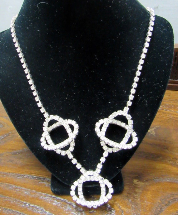 Rhinestone necklace atomic style 1960's