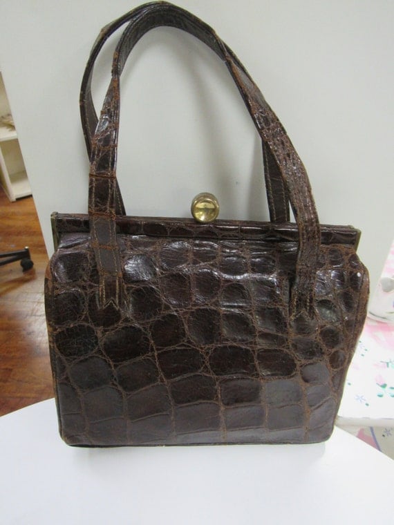 Brown Alligator Purse