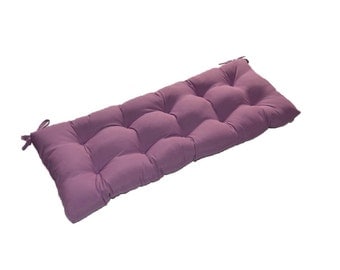 Lilac Purple Solid Tufted Cushion for Bench~Swing~Glider, Indoor Outdoor ~ Choose Size