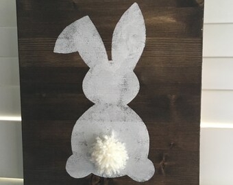 Rustic easter bunny sign, easter sign, Spring sign, easter bunny sign, rustic easter decor, easter decor, rustic easter sign, rustic spring