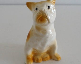 Dog Figurine Boxer Vintage Japan