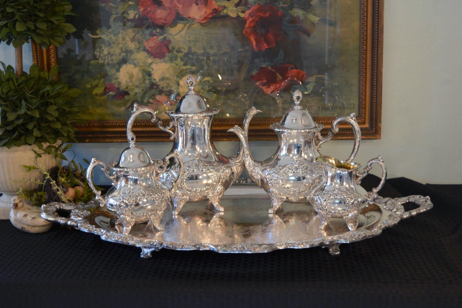Silver Plate Tea Service Poole Silver Plate Tea Set English