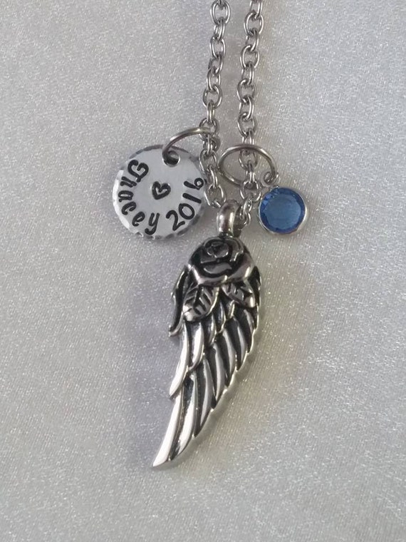 Angel Wing Ash Necklace Cremation Urn Necklace