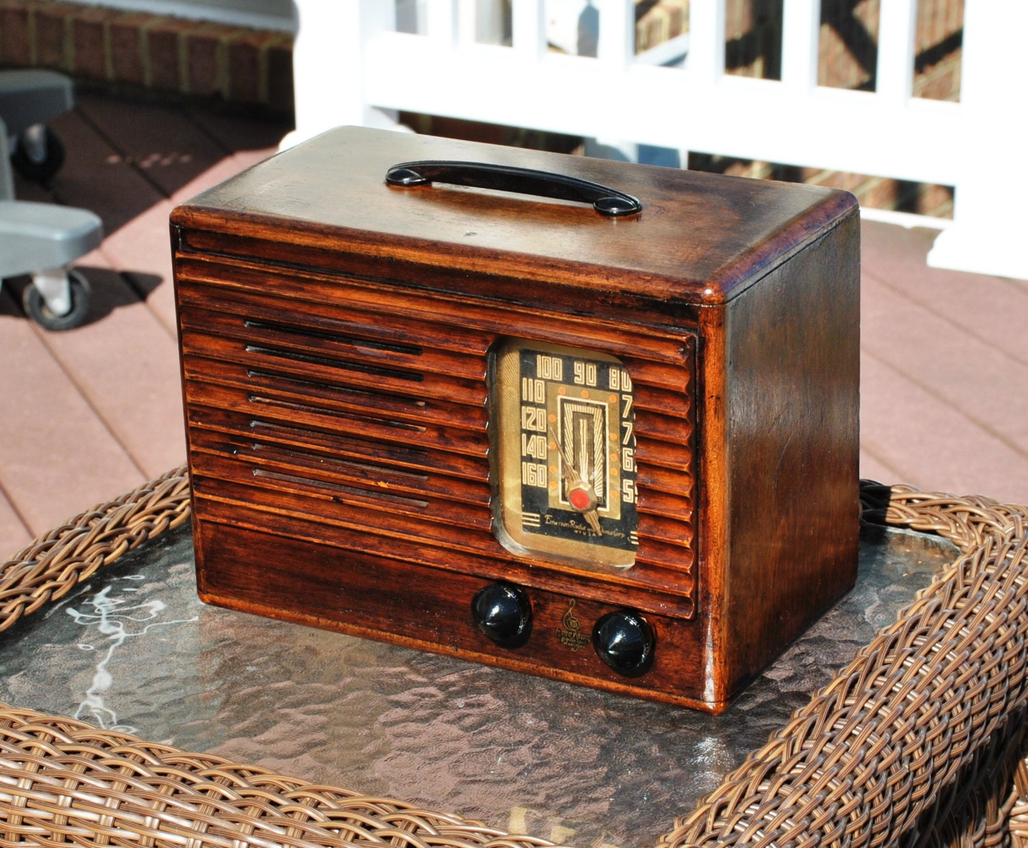 Antique 1941 Emerson AM Radio Model 425 Plays By RobsAntiqueRadios