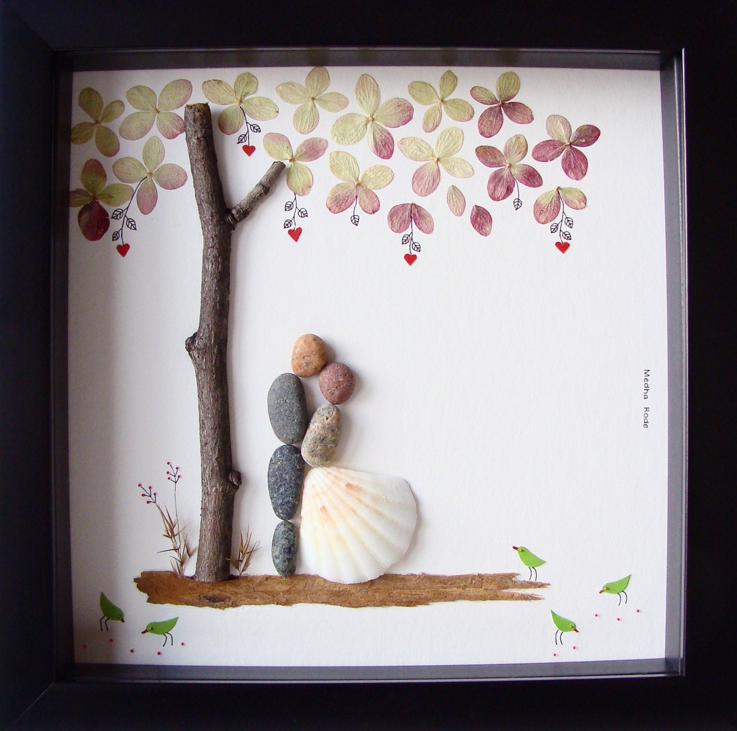  Unique  Wedding  Gift  For Couple Wedding  Pebble Art by MedhaRode