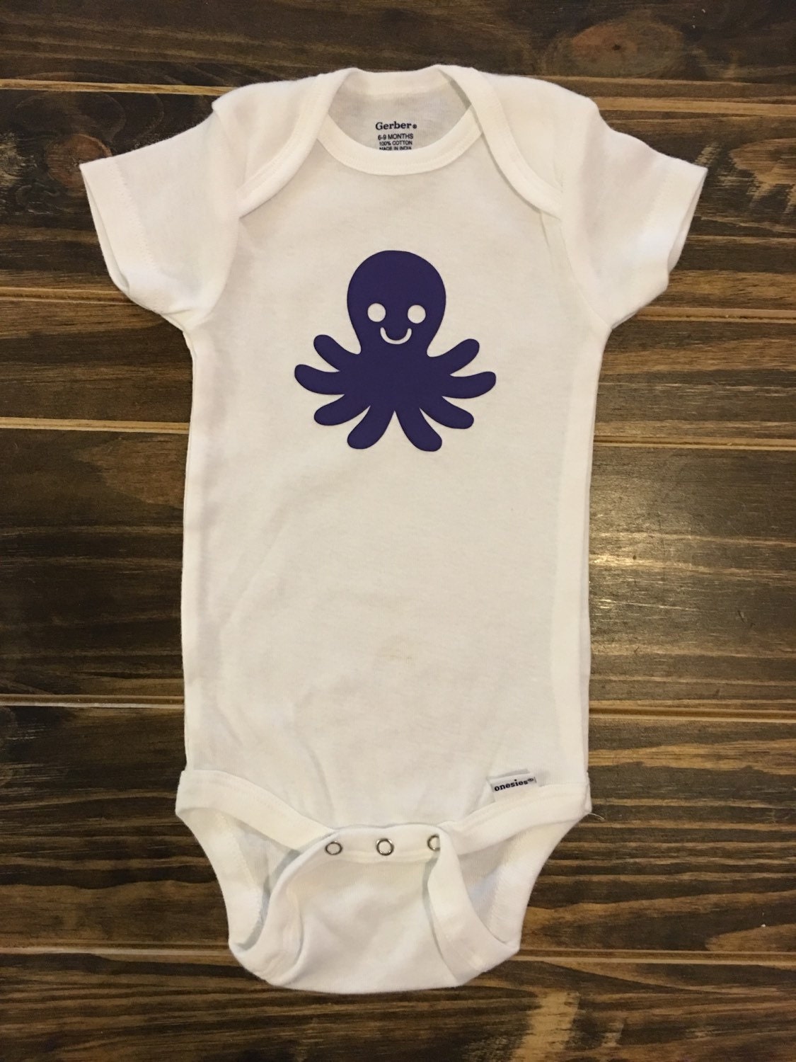 Baby Octopus Onesie unisex personalized gift baby shower