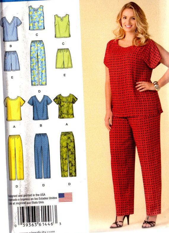 Simplicity 6 Made Easy Pattern 1446 SHORTS TOPS PANTS