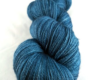 Turcosa - Hand Dyed Superwash Merino Silk Lace Yarn