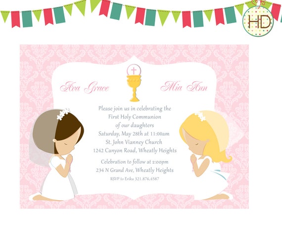 Confirmation Invitations For Twins 7