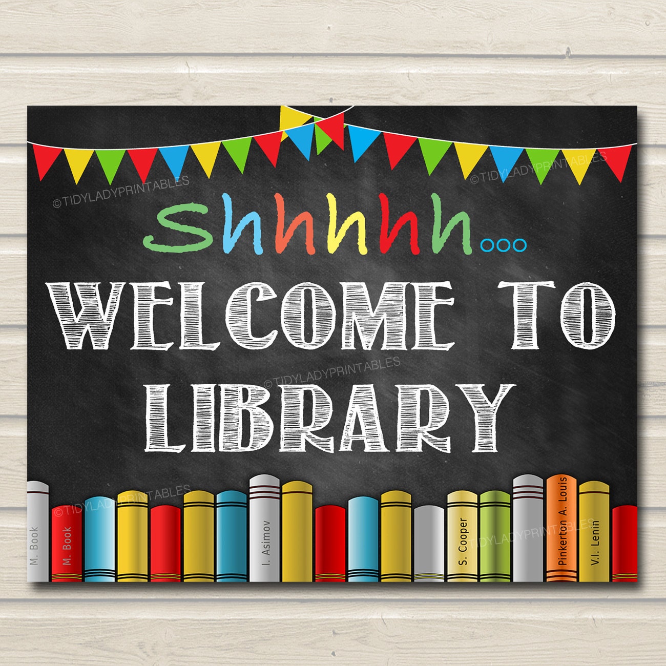 Shhh Welcome Library School Sign