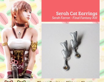 Serah Farron Cat Earrings