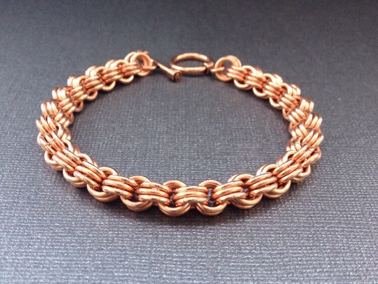 Mens Solid Copper Bracelets 3 in 3 Handmade by JCLeecollection