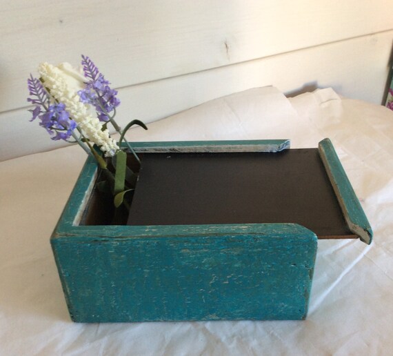 80s toy box with sliding chalkboard doors