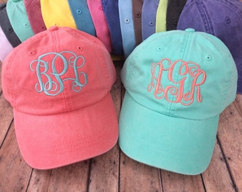 Monogrammed Baseball Hat, Womens hat, monogrammed hat, monogram hat, monogrammed cap, womens baseball cap, bridesmaids hats, bridesmaid gift