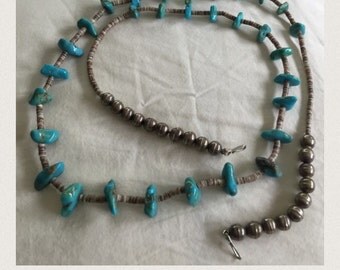 Vintage Turqoise and sterling silver necklace