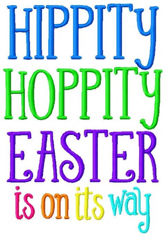 Embroidery Design Hippity Hoppity Easter is by ChickpeaEmbroidery