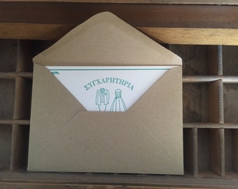 Congratulations on getting Married letterpress card