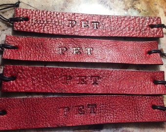 Pet Kink Inspired Tie Up Leather Fandom ID Bracelet