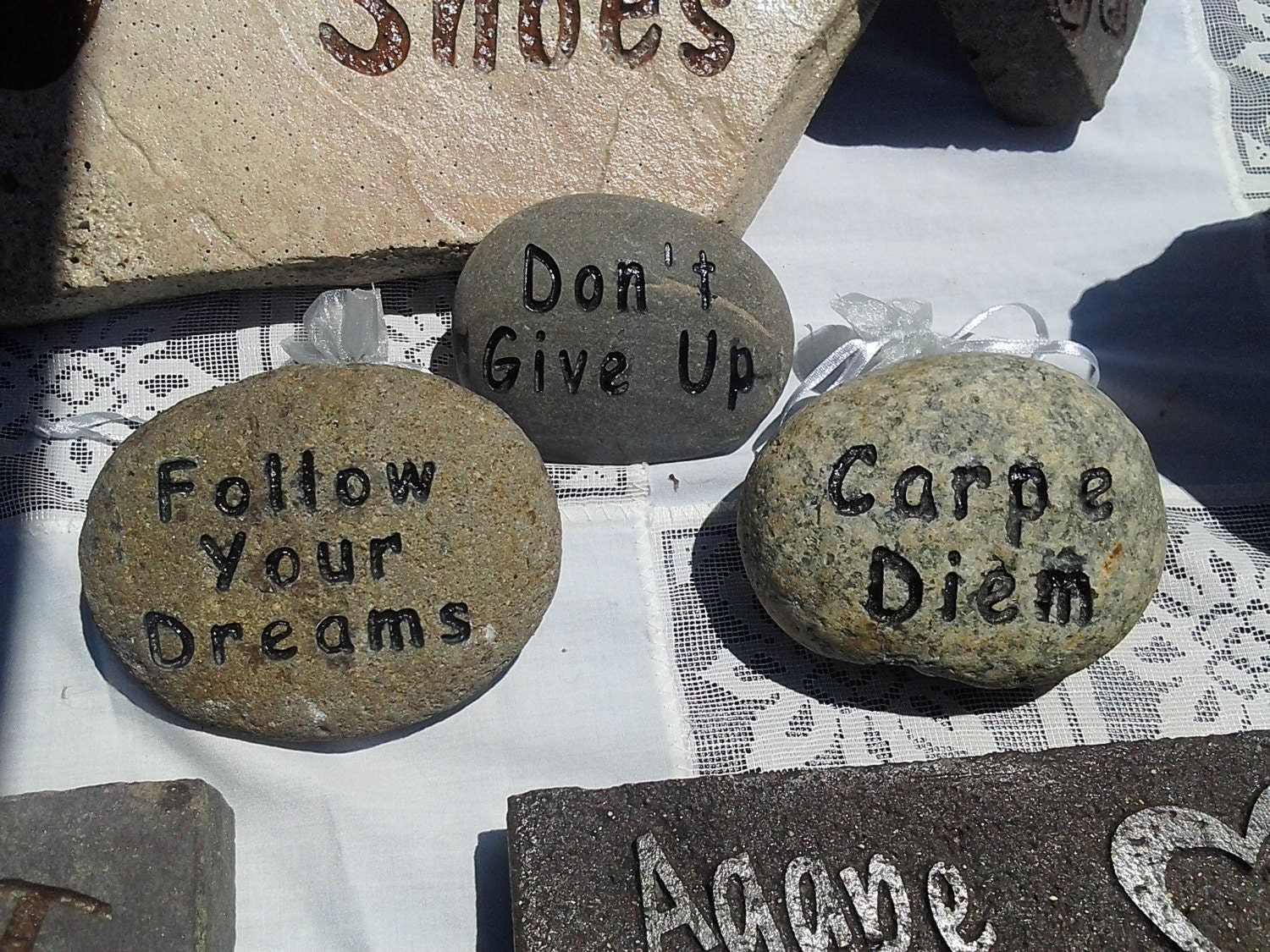 Message stonesPersonalized engraved stoneCustom engraving