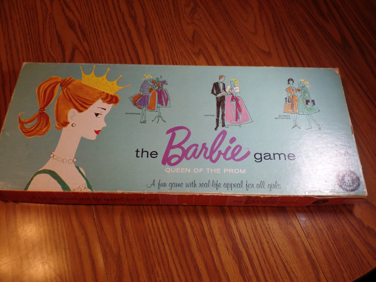 1960 Original The Barbie Game Queen of the Prom Board Game